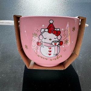 Hello kitty Christmas bowl with chopsticks